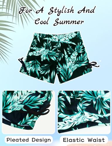 Happy Cherry Girl's Long Sleeve Two Piece Swimsuit Shorts Bathing Suit for Teenagers UPF 50+ Sun Protection Bathing Suits2