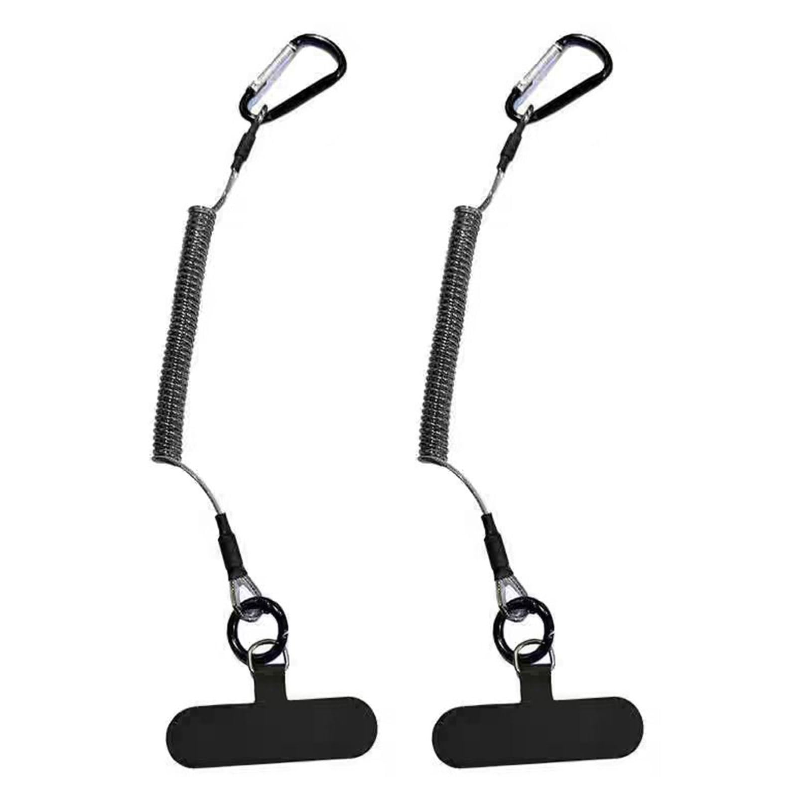 Msioytog 2 Pack Retractable Phone Tethers Extendable Carabiner Phone Holder Retractable Clip For Backpacks Carabiner Holder