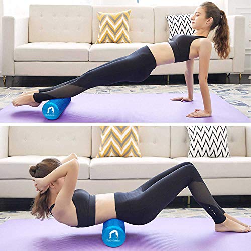 Image of Bodylastics Foam Roller (45 x 15 cms) for Deep Tissue Massage, Relief from Sore Muscles Pain, Pre & Post Exercise Fitness Workout Sessions