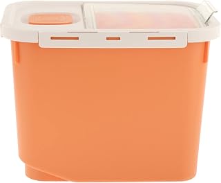 KBOLAE Contenedor de almacenamiento de arroz de 10 kg, para cereales, alimentos secos, color naranja, amarillo y naranja