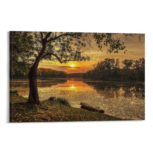 タラモント湖 美しい景色 自然の風景ポスター ホーム装飾 パネル 壁アート 現代壁掛け 絵画 版画 芸術作品 インテリア16x24inch(40x60cm)