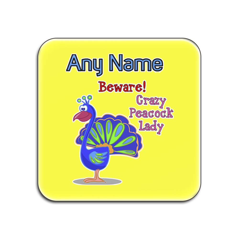 Dessous-de-verre brillant paon Crazy Peacock Lady finition luxe