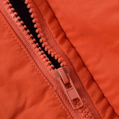 Girls Boys' 1-Piece Heavyweight Snowmobile Winter Snowsuit with Removable Hood Windproof Jumpsuit (Orange, 4-5 Years)4