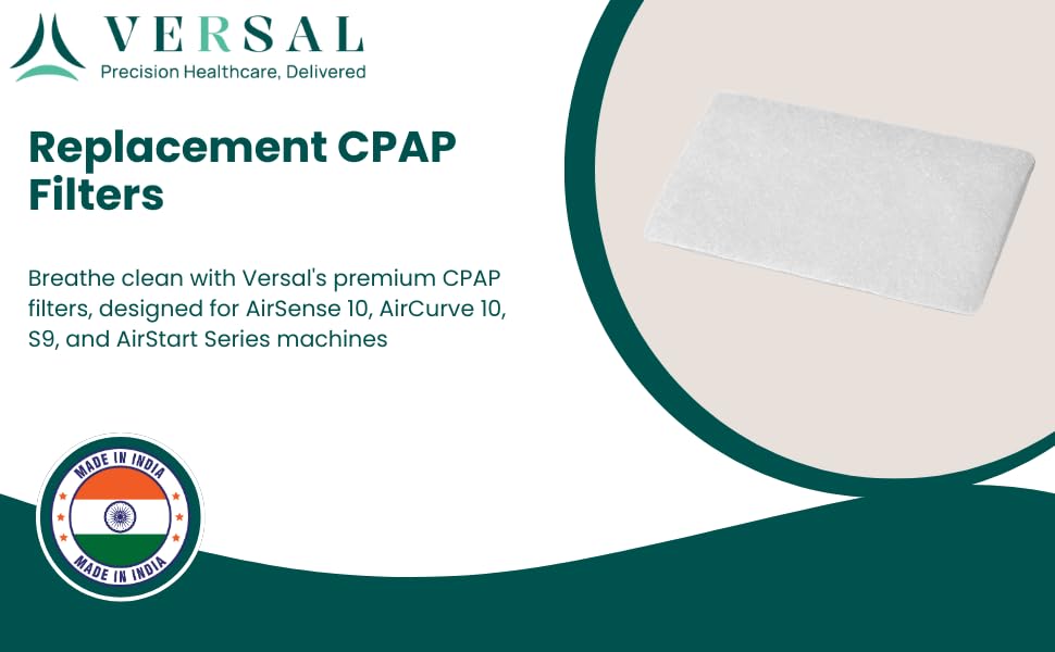 Image of VERSAL Premium CPAP Filter Compatible with ResMed S9 /AirSense 10 : 24 pack (1 year supply)
