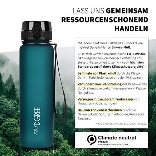 720°DGREE Trinkflasche “uberBottle“ softTouch +Sieb - 500ml - Auslaufsicher, BPA-Frei - Für Kinder, Schule, Sport… - Image 6