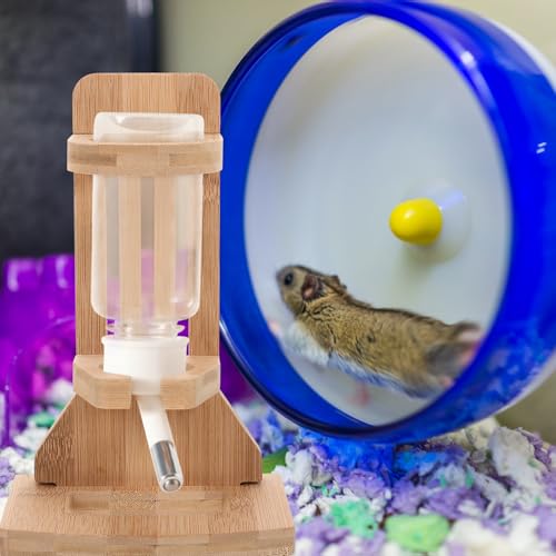 Soporte para botellas de hámster y pequeños animales de bambú khaki 5