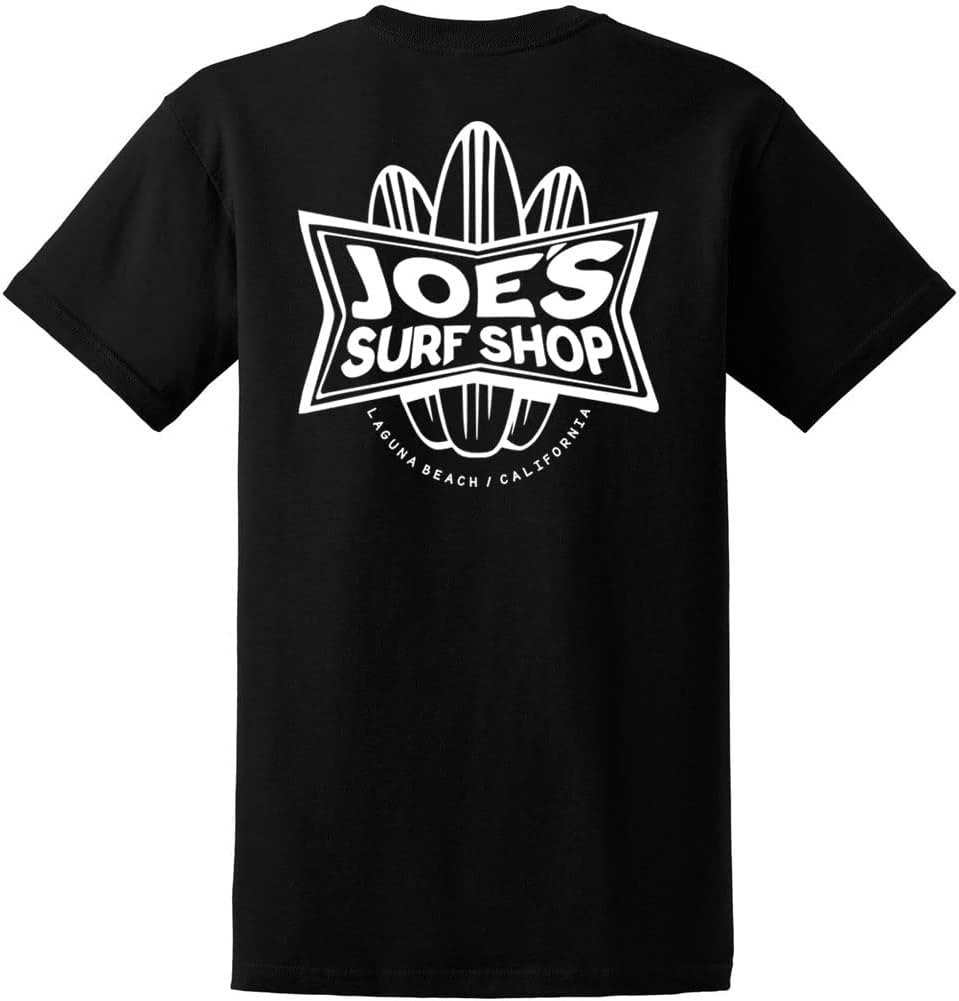 JOES SURF SHOP Men's Surfboards Logo Heavyweight Cotton Tees