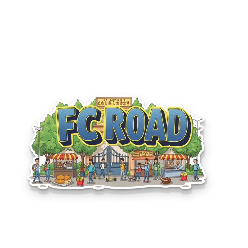 Image of Fc Road Fridge Magnets, Glossy Finish, Stylish Magnet for Fridge, Wardrobe & Metal Surfaces