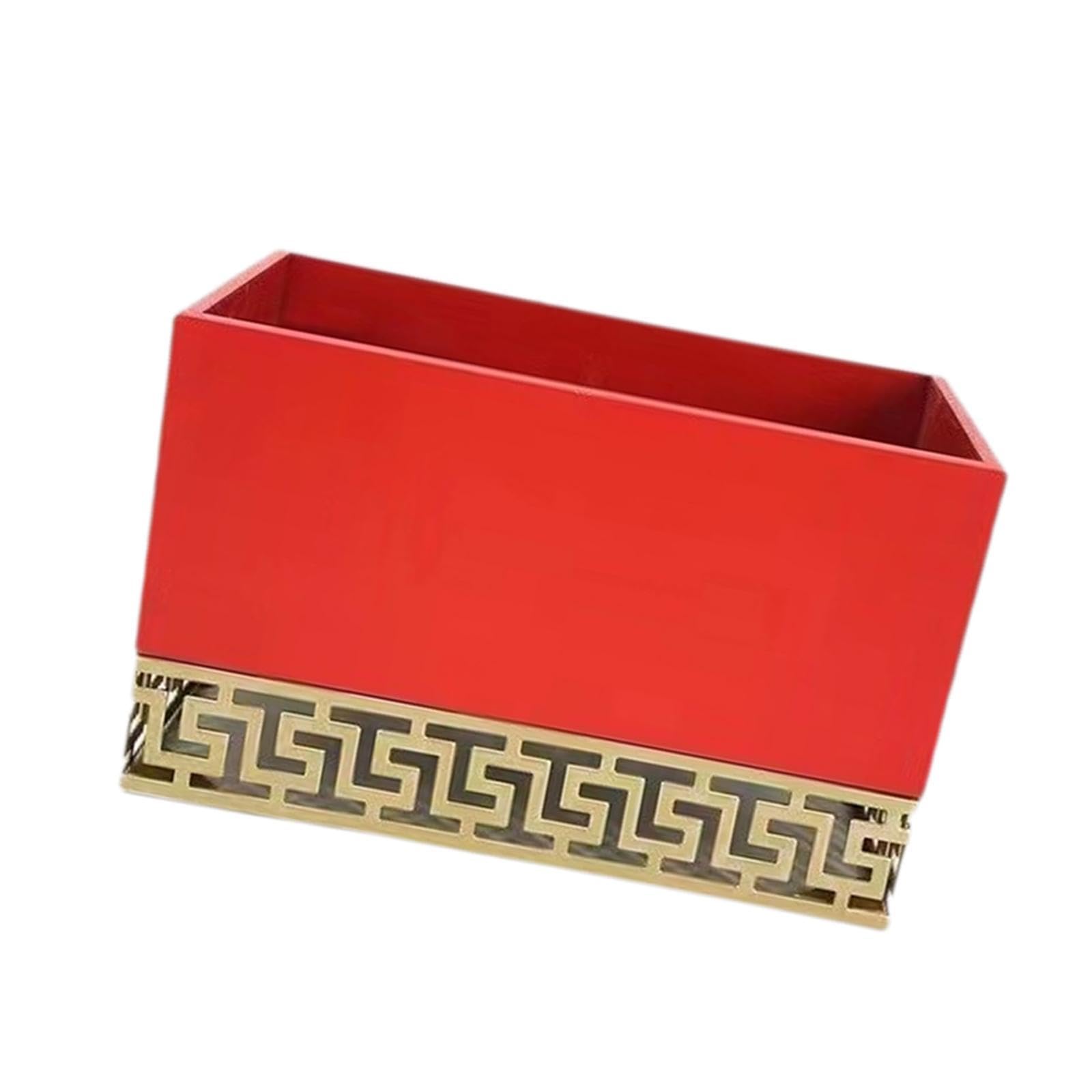 Flower Box for Arrangements Florist Supplies for Birthday Wedding Graduation 22cmx13.5cm Red-image-4