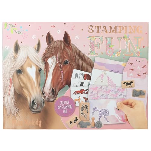 Depesche 12128 Miss Melody Stamping Fun - Set créatif pour réaliser des Cartes et des Lettres, y Compris Papier, enveloppes, tampons, Autocollants et Bien...