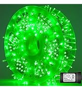 YEGUO Green Halloween Lights, 500 LED String Lights Outdoor Waterproof, 8 Modes 165ft Christmas L...