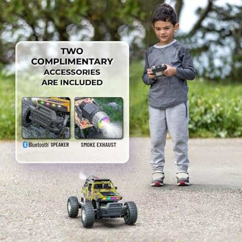 Image of Mirana Explorer 4WD 4x4 RC Car Toy for Kids - Remote & App Controlled Vehicle - Off Road Rock Crawler Monster Truck ATV - Type-C USB Rechargeable - for Boys & Girls 4 to 10 Years (Military Camo)
