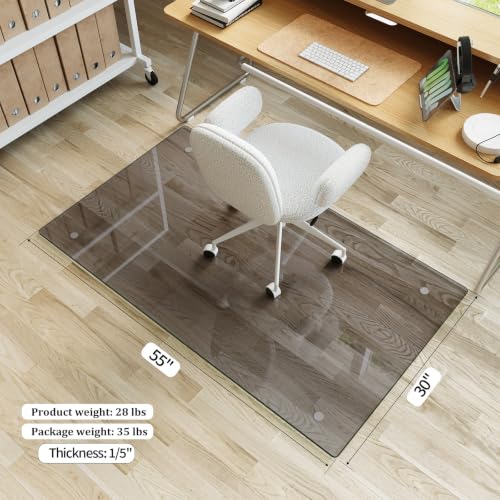 Image of Koonmi 30 inch x 55 inch Office Chair Mat for Hardwood Floors & Carpets