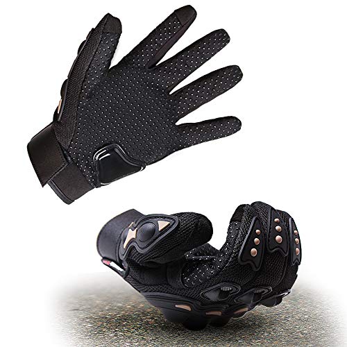 DOXHAUS Motorbike Gloves Full Finger Touch Screen Hard Knuckle Motorcycle Gloves for Motorcycle Cycling ATV Hiking Riding XL