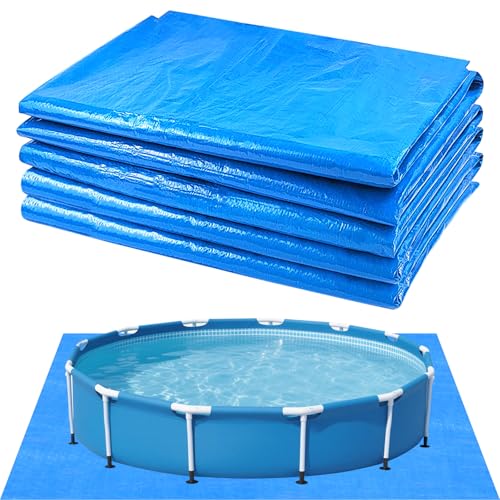 11Ft Pool Ground Cloths,Heavy-Duty Swimming Pool Waterproof PE Swimming Pool Liner Pad for Protect Above Ground Pool Blankets for 6ft to 10ft Frame Above Ground Pools Accessories Prevents Punctures