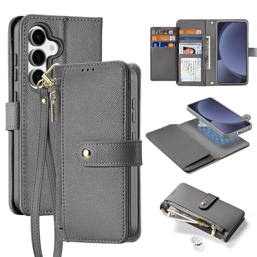 Étui portefeuille pour Samsung Galaxy S25 Ultra protection 2 en 1 MagSafe anti-RFID