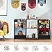 sugitek Record Player Stand,Vinyl Record Storage with 6-Tier Up to 280 Albums CDs, Record Holder Display Shelf for Living Room,Bedroom,Record Cabinet for Media Stereo Audio（Black）