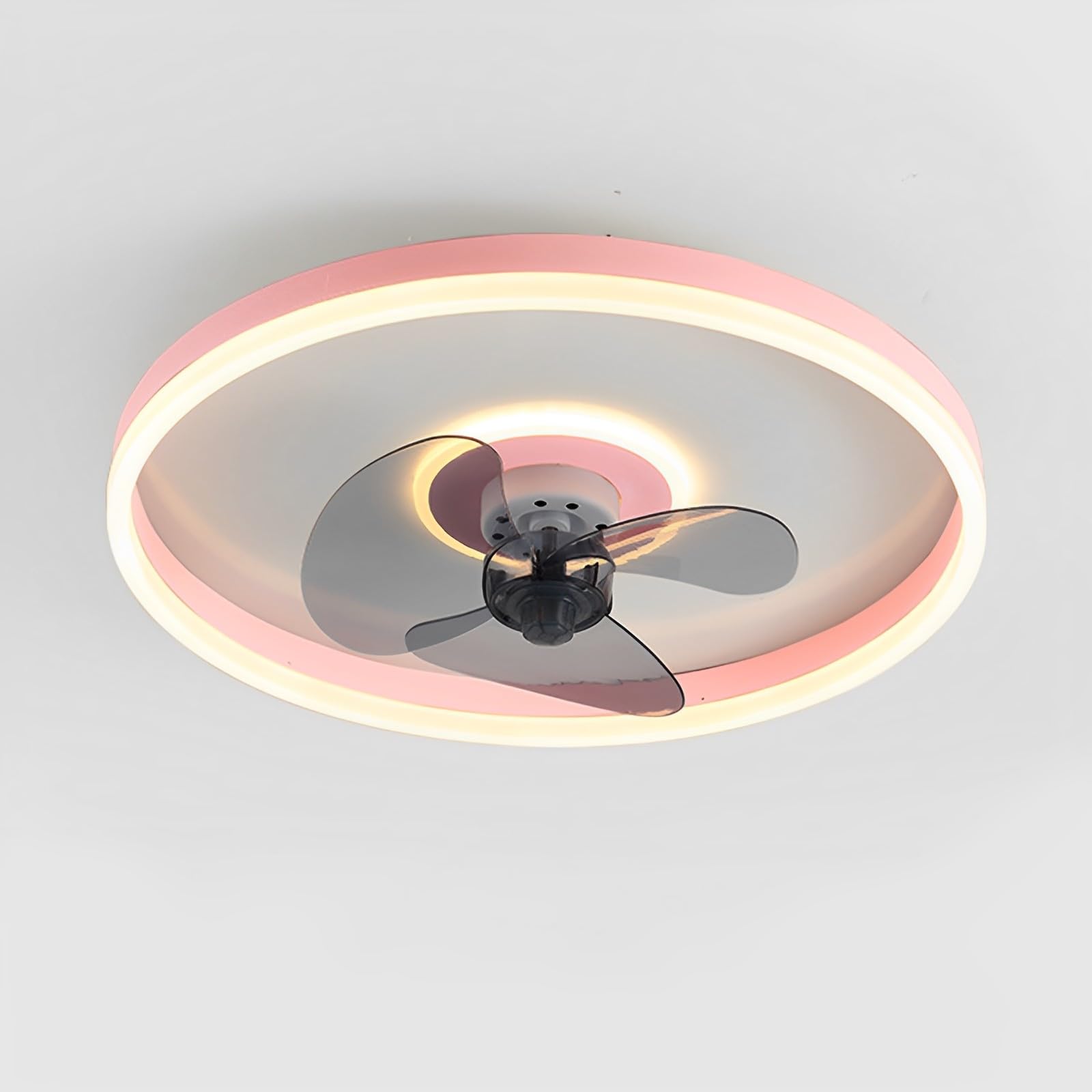 SXDMOUBK Modern Dimmable Ceiling Fans With Lights Kids Room LED Fan Lighting 3 Speeds Mute Bedroom Dining Remote Light ABS Blades