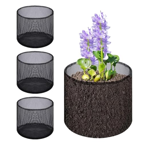 Lexsyn Macetas para estanques para plantas, 4 unidades, transpirables para plantas acuáticas, plantas acuáticas, para casa, jardín, patio, estanque, balcón, interior, acuario, anthurium