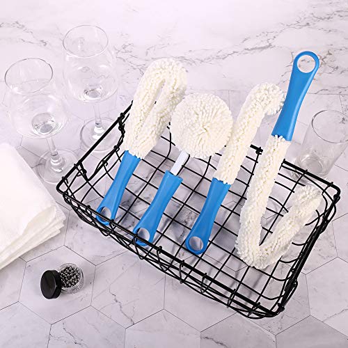 DaveandAthena 4 stuks Wijnkaraf Reinigingsborstel en 300 stuks RVS karaf Reiniging Kralen Ballen Flexibele Fles Scourer… - Afbeelding 6