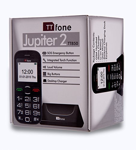 TTfone TT850 Jupiter 2: Enkel Mobiltelefon för Seniorer med Docka