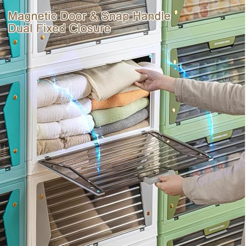 Bacs de rangement pliables et multifonctionnels empilables pour placard et dressing