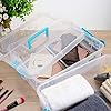 BTSKY 2 Layer Stack & Carry Box, Plastic Multipurpose Portable Storage Container Box Handled Organizer Storage Box for Organizing Stationery, Sewing, Art Craft, Jewelry and Beauty Supplies Blue #1
