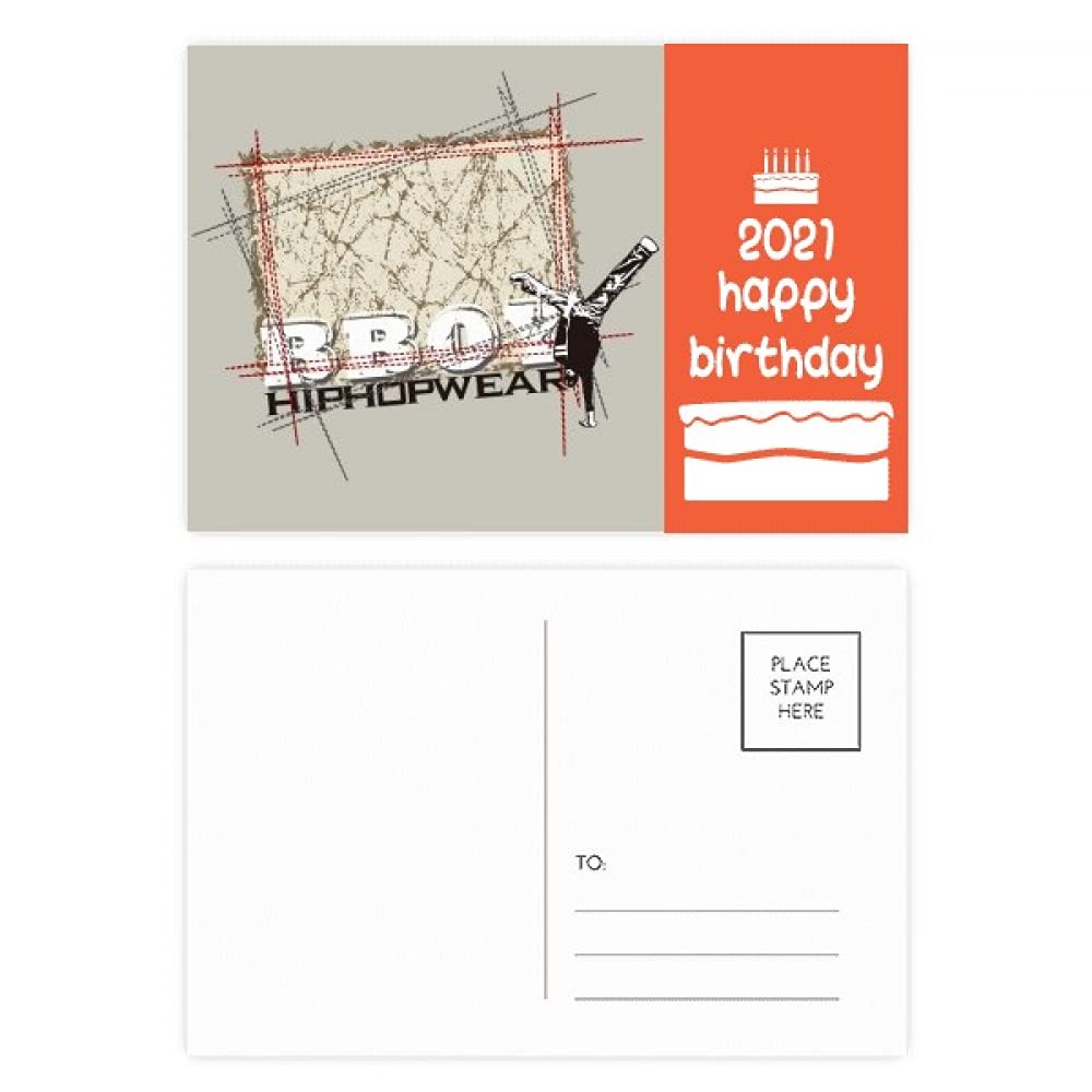 DIYthinker Graffiti Street Culture Boy Hip Hop Happy Birthday 2021 Postcard Set Thanks Card Mailing