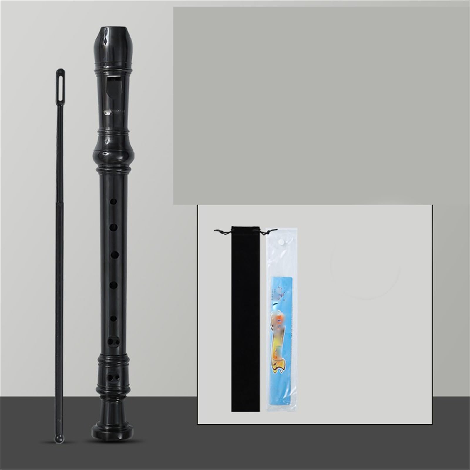 Flauto Dolce A 8 Fori (diteggiatura Tedesca) Strumento A Fiato Adatto Ai Principianti Flauto Dolce In Legno(Black)