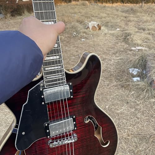 Left-Handed Semi-Hollow Body Electric Guitar