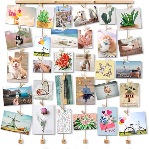 Love-KANKEI Family Bilderrahmen Collage Fotorahmen Holzbilderrahmen mit 30...