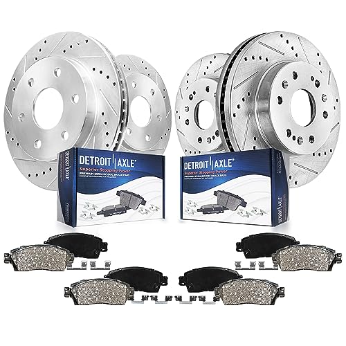 Detroit Axle - Brake Kit for Chevy Silverado Sierra 1500 Tahoe Yukon XL Suburban Escalade Drilled &...