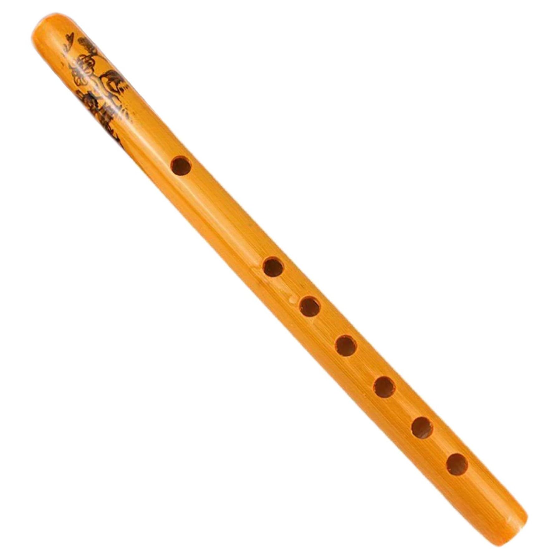 Traditionnel à 6 trous bambou flûte clarinette étudiant instrument de musique couleur en bois, instrument flûte