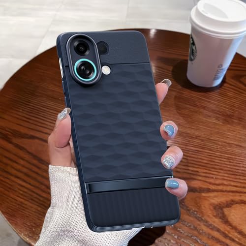 Image of Pikkme Back Cover for Oppo K13 Turbo 5G Camera Protection 3D Hexa Cube Design Silicone Protective Bumper Case (Blue)