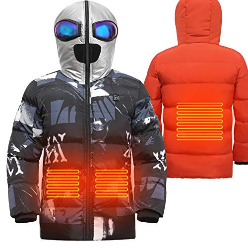 Q-YR Los Niños De Calefacción USB Chaqueta De Carga Elegante Ropa De Algodón Caliente De La Calefacción para Los Deportes Al Aire Libre, Hogar del Recorrido, Esquí,2,160