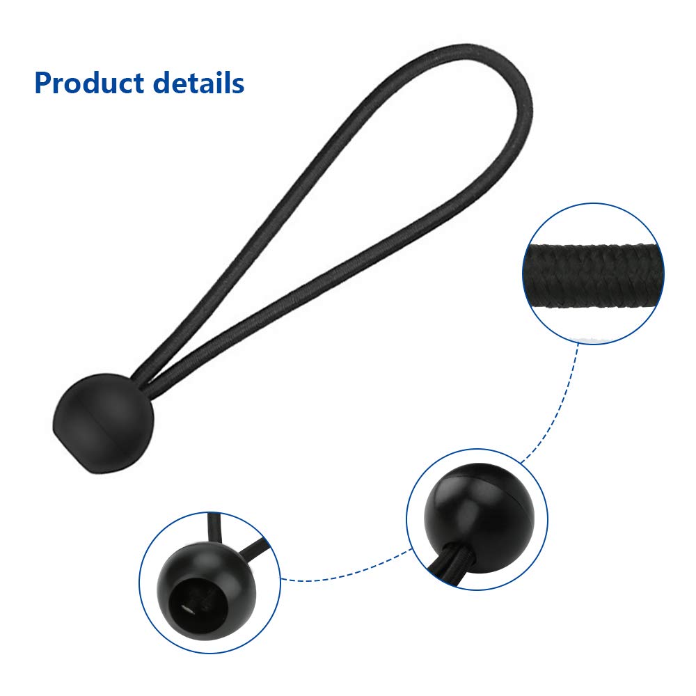 Tendeur Élastique Pour Bâche,20 Pièces Bungees Ball Attache Sangle Pour