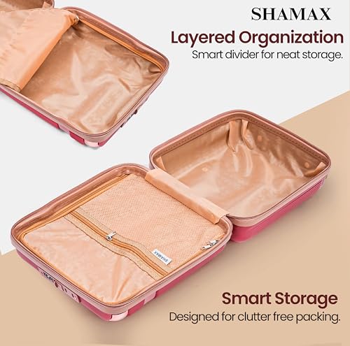 Image of Shamax Vanity Box Organiser Case (Waterproof) ABS (Travel-Friendly) Stylish Cosmetic Storage Box for Jewellery, Skincare & Beauty Storage Travel Cosmetic Case (28x16.5x30 cm) (Beige752)