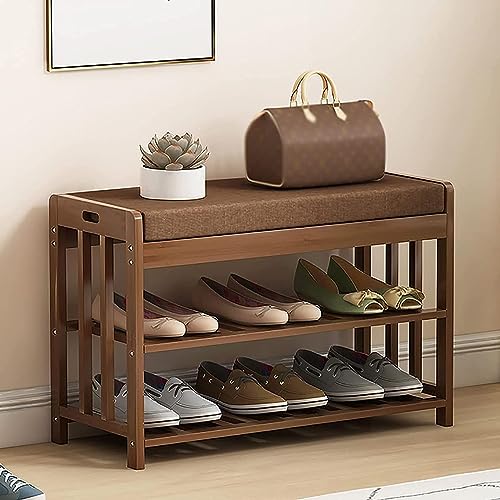Banc de bout de lit en bambou pour chambre et dressing