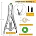 Goat Banding Kit, Stainless Steel Bander Snap Pliers with 70Pcs 2 Sizes Rings, Ring Installation Tool, Balloon Expander Pliers Tool