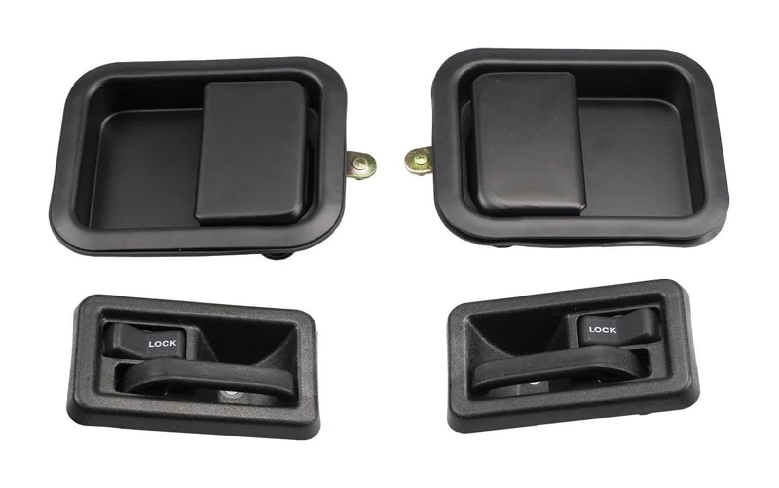 TYTYASS Inner Door Handle for Jeep for Wrangler for for CJ 1987-2006 Car Interior Exterior Door Handle Left and Right Side 55176477AB 55176383AE