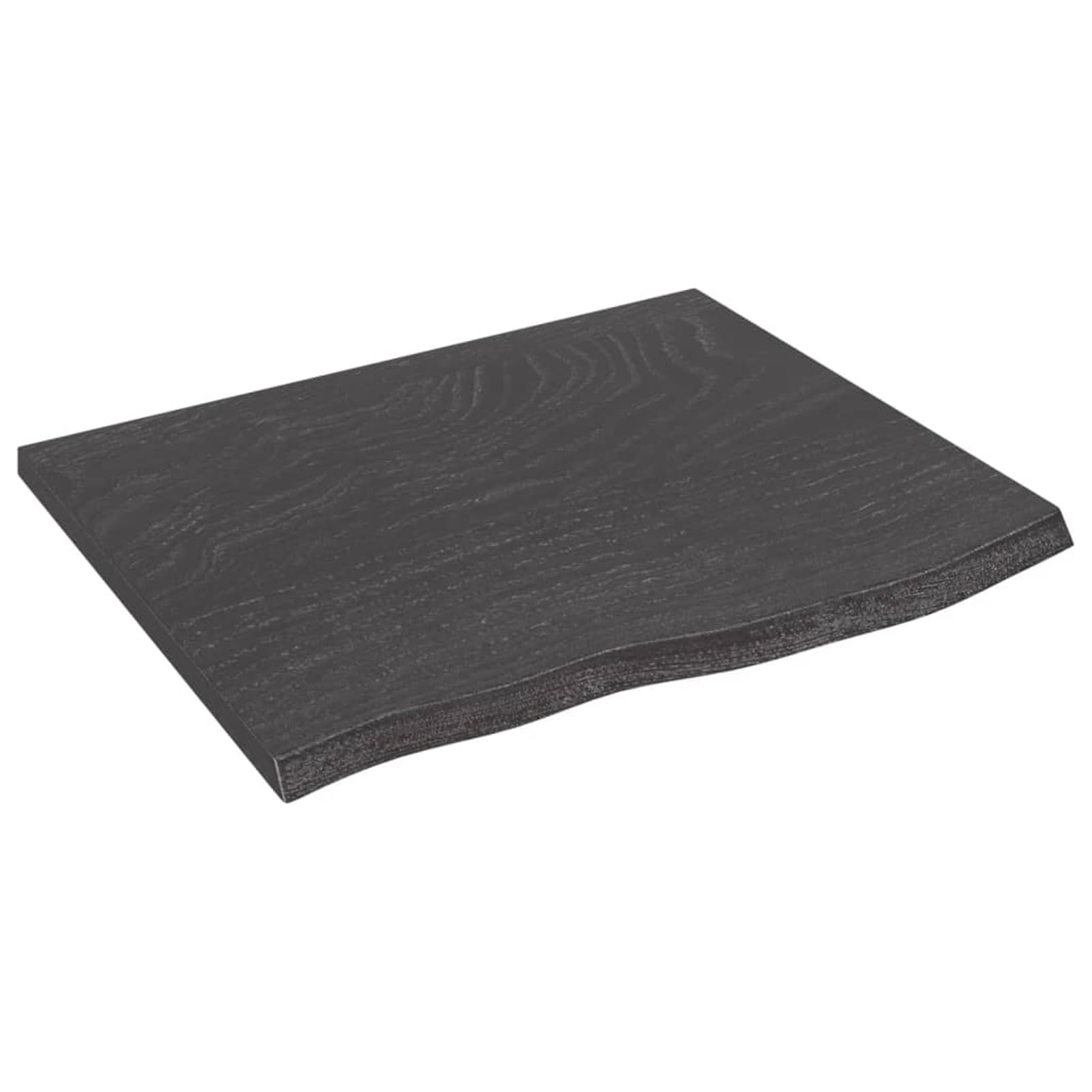 Homgoday Ciemnoszara półka ścienna 60 x 50 x 2 cm lity dąb, półka ścienna, półki ścienne, półka ścienna wisząca półka do przedpokoju półka meblowa