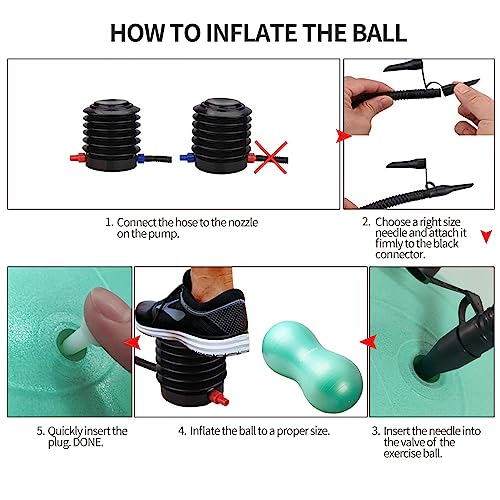 Inpany Peanut Ball - Anti Burst Exercise Ball For Labor Birthing, Physical Therapy For Kids, Core Strength, Home & Gym Fintness (Include Pump) #TOP3