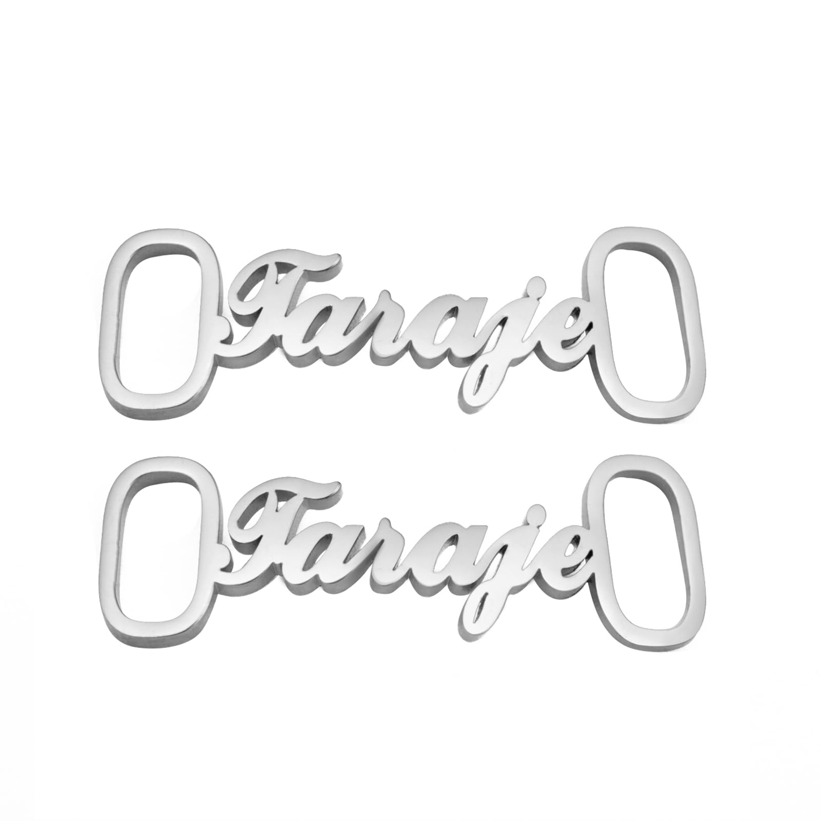 TEAMER Custom Name Shoe Buckle Stainless Steel Personalized Sneakers Tag Nameplate Fashion Jewelry For Women Men