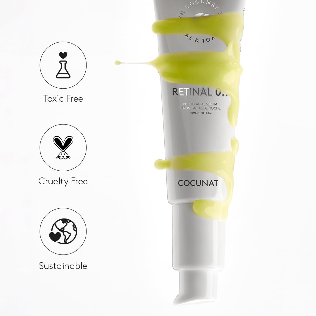 COCUNAT - CLINICAL RETINAL 0.1 - Vitamin A Retinal Serum - Reduces Wrinkles, Spots and Flaccidity - Regenerates and Rejuvenates - For All Skin Types - With Niacinamide and Hyaluronic Acid