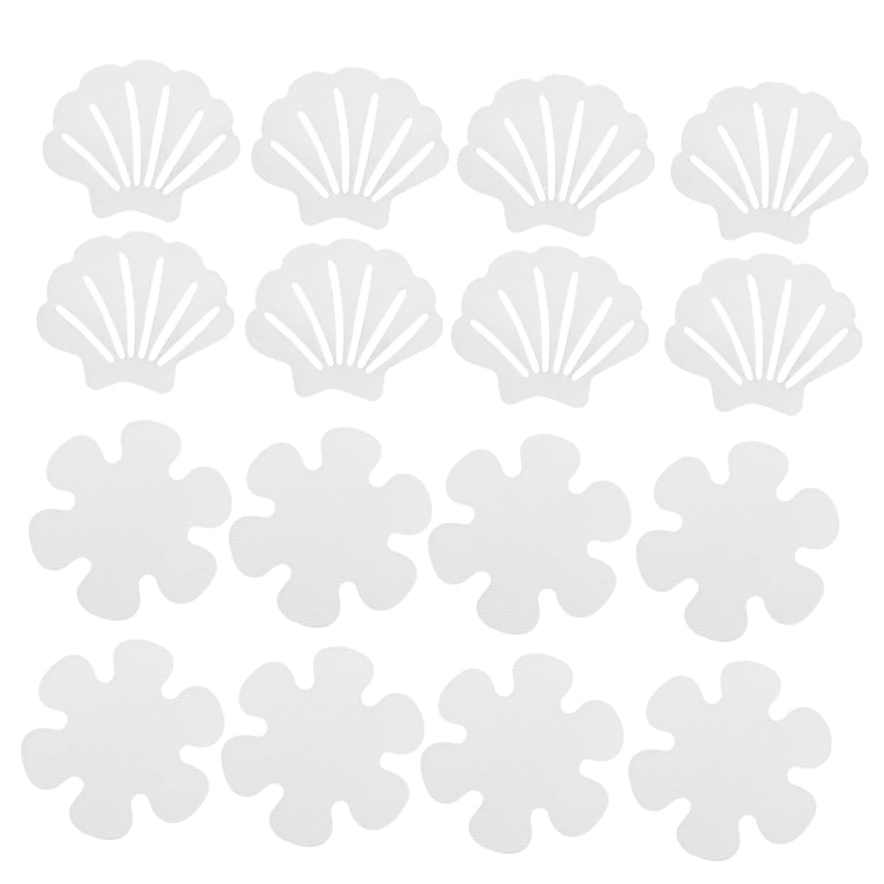 IWOWHERO 2Sets Non Slip Bathtub Stickers Slip Stickers for Pool Bathroom Stairs Flower Shaped Stickers Shell Slip Strips Safe Bathing