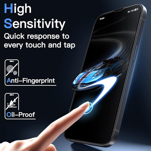 Image of JETech 9H+ Tempered Glass Screen Protector Guard for iPhone 17e (2026) / iPhone 16e, AR Anti-Reflective Coating, Anti-Fingerprint & Auto-Align Installation, Case-Friendly, 2-Pack