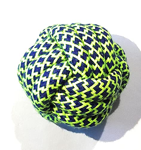 Image of Chew Dog Toys Ball Dog Chew Toy Cotton Poly Mix Chew Toys Pack of 4 - Suitable for Small and Medium Puppies Improve Dental Health Hand Made Toys -Colors May Vary