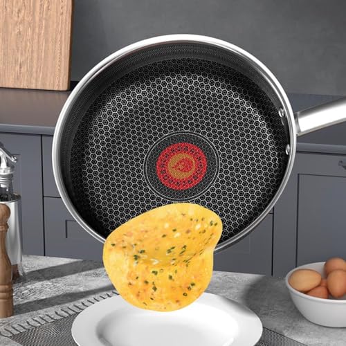 Wok antiadherente con tapa acero inoxidable 11.8in miniatura 4