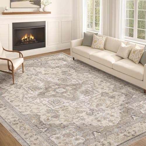 Distressed Floral Farmhouse Rug