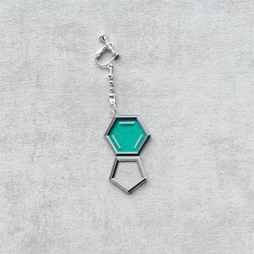 Women Alloy Green Ear Clip Earring Decoration Costume Accessory Prop for Agnes Tachyon Cosplay2